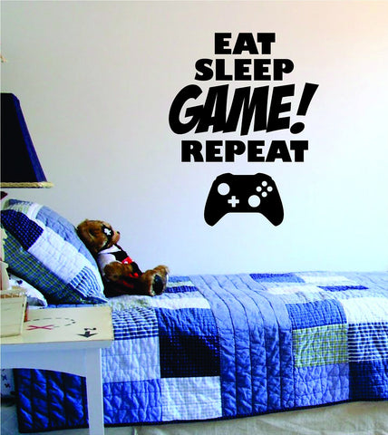 Eat Sleep Game Repeat Version 1 Gamer Decal Sticker Wall Vinyl Art Decor - boop decals - vinyl decal - vinyl sticker - decals - stickers - wall decal - vinyl stickers - vinyl decals