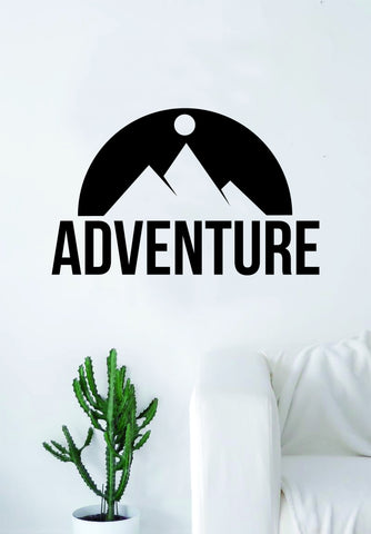 Adventure Mountains Quote Wall Decal Sticker Bedroom Living Room Art Vinyl Beautiful Inspirational Travel Trees Wanderlust