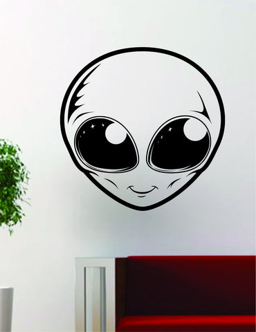 Alien Face UFO Art Outer Space Decal Sticker Wall Vinyl Decor - boop decals - vinyl decal - vinyl sticker - decals - stickers - wall decal - vinyl stickers - vinyl decals