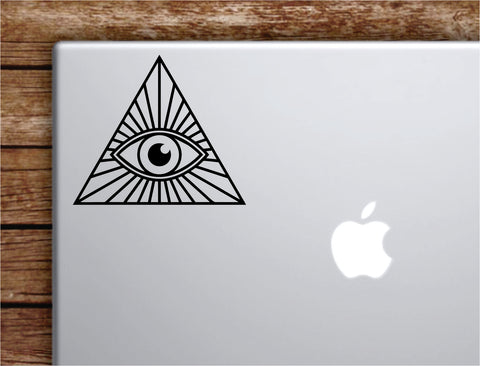 All Seeing Illuminati Eye Laptop Apple Macbook Car Quote Wall Decal Sticker Art Vinyl Inspirational Motivational Funny