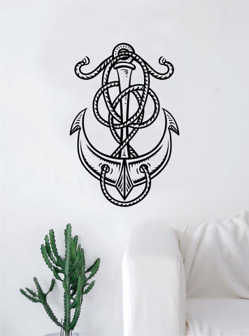 Anchor V7 Quote Decal Sticker Wall Vinyl Art Home Decor Inspirational Ocean Beach Boat Nautical