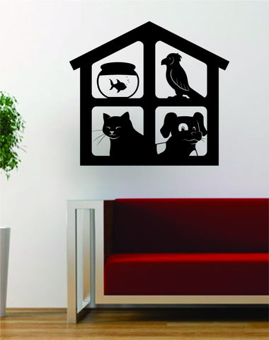 Animal House Cat Dog Fish Bird Design Decal Sticker Wall Vinyl Art Decor Home - boop decals - vinyl decal - vinyl sticker - decals - stickers - wall decal - vinyl stickers - vinyl decals