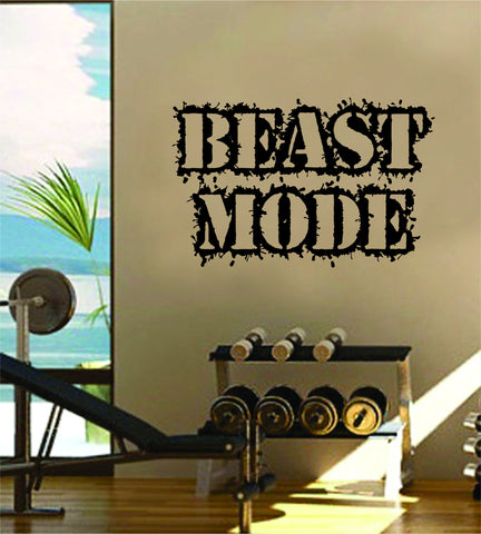 Beast Mode Gym Fitness Quote Weights Health Design Decal Sticker Wall Vinyl Art Decor Home - boop decals - vinyl decal - vinyl sticker - decals - stickers - wall decal - vinyl stickers - vinyl decals