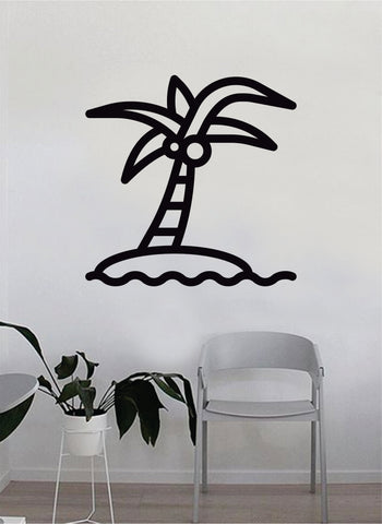 Coconut Palm Tree Decal Sticker Wall Vinyl Decor Art Living Room Bedroom Kids Nursery Baby Teen Nature Beach Ocean