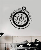 Compass Adventure Ahead Wall Decal Decor Sticker Vinyl Art Bedroom Room Nautical Travel Inspirational Quote Teen Baby Nursery