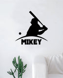 Custom Baseball Name Quote Decal Sticker Wall Vinyl Art Home Decor Inspirational Sports Teen Softball Ball Homerun Customized Personalized