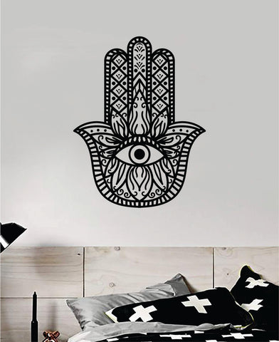 Hamsa Hand V23 Decal Sticker Wall Vinyl Art Wall Bedroom Room Home Decor Teen Inspirational Yoga Zen Meditate Namaste Buddha Om