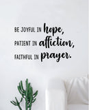 Hope Affiction Prayer Quote Wall Decal Sticker Bedroom Home Room Art Vinyl Inspirational Motivational Teen Decor Religious Bible Verse Blessed Spiritual God