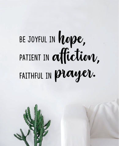 Hope Affiction Prayer Quote Wall Decal Sticker Bedroom Home Room Art Vinyl Inspirational Motivational Teen Decor Religious Bible Verse Blessed Spiritual God