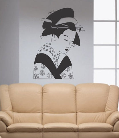 Beautiful Asian Japanese Woman Design Decal Sticker Wall Vinyl Decor Art - boop decals - vinyl decal - vinyl sticker - decals - stickers - wall decal - vinyl stickers - vinyl decals