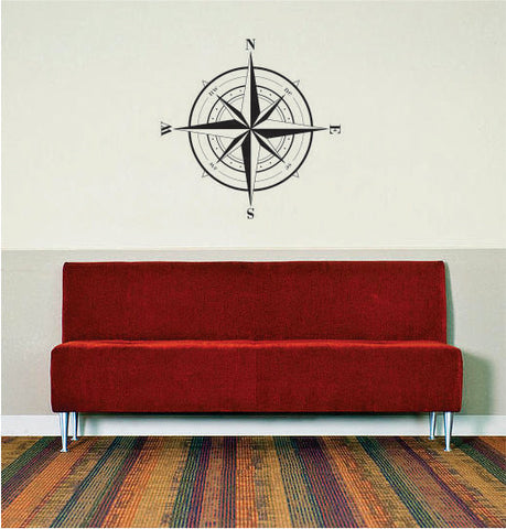 Compass Rose Version 1 Nautical Decal Sticker Wall Vinyl Art - boop decals - vinyl decal - vinyl sticker - decals - stickers - wall decal - vinyl stickers - vinyl decals
