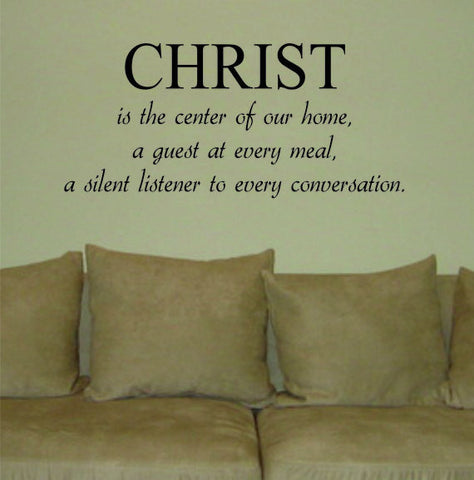 Christ is the Center of Our Home Quote Decal Sticker Wall Vinyl Decor Art - boop decals - vinyl decal - vinyl sticker - decals - stickers - wall decal - vinyl stickers - vinyl decals