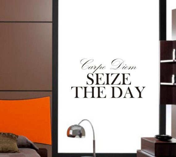 Carpe Diem Seize the Day Inspirational Quote Decal Sticker Wall Vinyl