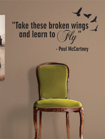 Learn to Fly Paul McCartney The Beatles Quote Design Sports Decal Sticker Wall Vinyl - boop decals - vinyl decal - vinyl sticker - decals - stickers - wall decal - vinyl stickers - vinyl decals