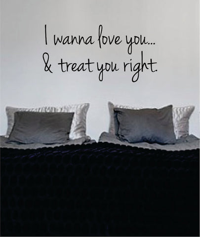 Bob Marley I Wanna Love You and Treat Version 2 Decal Quote Sticker Wall Vinyl Art Decor - boop decals - vinyl decal - vinyl sticker - decals - stickers - wall decal - vinyl stickers - vinyl decals