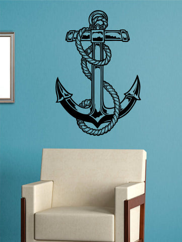 Anchor Version 4 Nautical Ocean Beach Decal Sticker Wall Vinyl Art Decor - boop decals - vinyl decal - vinyl sticker - decals - stickers - wall decal - vinyl stickers - vinyl decals