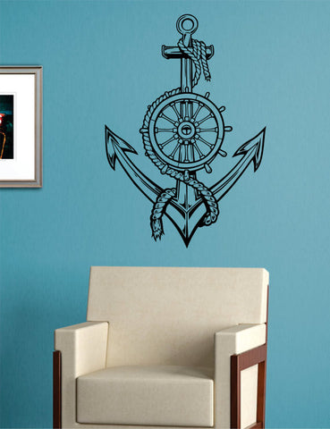 Anchor Version 5 Nautical Ocean Beach Decal Sticker Wall Vinyl Art Decor - boop decals - vinyl decal - vinyl sticker - decals - stickers - wall decal - vinyl stickers - vinyl decals