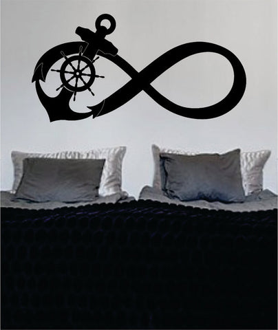 Anchor Infinity Sign Nautical Ocean Beach Decal Sticker Wall Vinyl Art Decor - boop decals - vinyl decal - vinyl sticker - decals - stickers - wall decal - vinyl stickers - vinyl decals