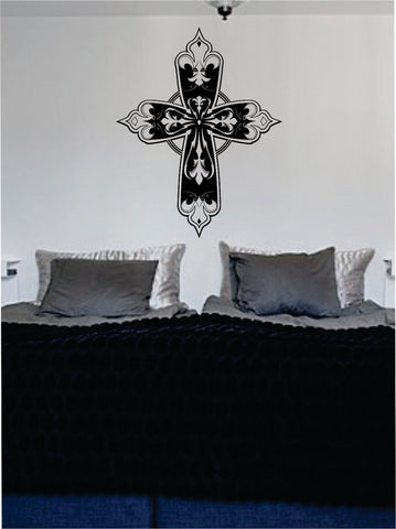 Cross Version 2 Religious Decal Sticker Wall Vinyl Art Home Room Decor - boop decals - vinyl decal - vinyl sticker - decals - stickers - wall decal - vinyl stickers - vinyl decals
