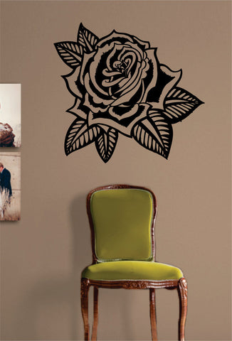 Beautiful Rose Flower Design Decor Nature Decal Sticker Wall Vinyl Art - boop decals - vinyl decal - vinyl sticker - decals - stickers - wall decal - vinyl stickers - vinyl decals