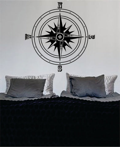 Compass Rose Version 2 Nautical Decal Sticker Wall Vinyl Art - boop decals - vinyl decal - vinyl sticker - decals - stickers - wall decal - vinyl stickers - vinyl decals