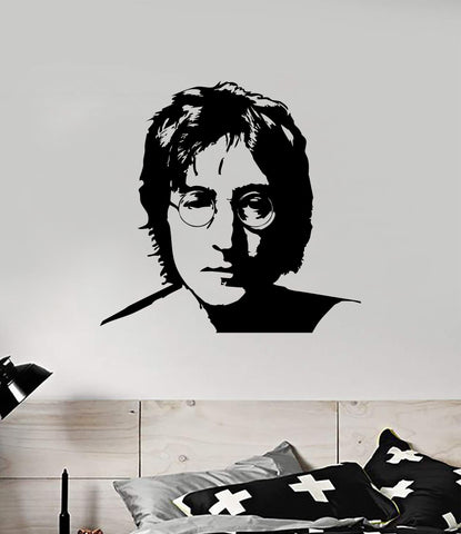 John Lennon Face V2 Wall Decal Home Decor Vinyl Art Sticker Bedroom Room Teen Music The Beatles Man Cave