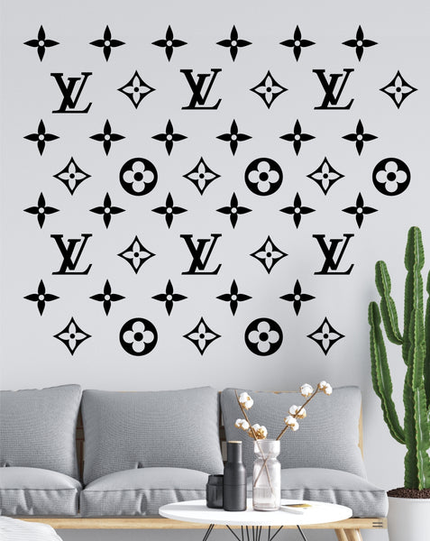 Louis Vuitton Drip Logo Pattern Pack of 20 Wall Decal Home Decor Bedroom  Room Vinyl Sticker Art Quote Designer Brand Luxury Girls Cute Expensive LV
