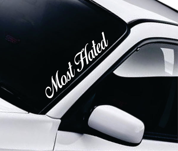 thumbnail image 2 of "I HATE PEOPLE" Vinyl Decal Sticker - Funny Insult For Car Window, Bumper, Or Wall 2 of 3