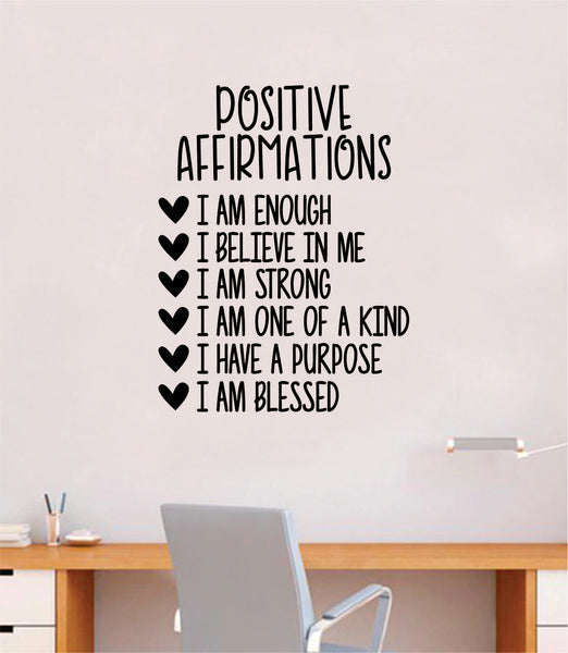 Kids Alphabet Wall Decal Positive Affirmations ABC Wall Stickers