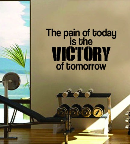 The Pain of Today Gym Fitness Quote Weights Health Design Decal Sticker Wall Vinyl Art Decor Home