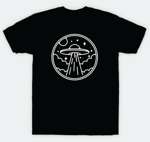 UFO Abduction T-Shirt Tee Shirt Vinyl Heat Press Custom Quote Teen Kids Boy Girl Tshirt Aliens Martian Space Galaxy Area 51
