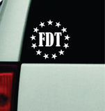 FDT V2 Car Decal Truck Window Windshield JDM Bumper Sticker Vinyl Quote Men Girls USA America President Democrat F Donald Trump
