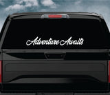 Adventure Awaits V11 Car Decal Truck Window Windshield Mirror Banner JDM Sticker Vinyl Men Girls