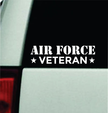 Air Force Veteran Car Decal Bumper Sticker Truck Mirror Window Windshield Girls Men USA America