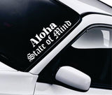 Aloha State of Mind Car Decal Truck Window Windshield Banner JDM Sticker Vinyl Hawaii