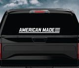 American Made Car Decal Truck Window Windshield Banner JDM Sticker Vinyl USA Flag Blue Collar