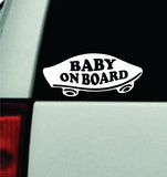 Baby On Board Skateboard Car Decal Truck Mirror Window Windshield Bumper Sticker Men Girls Family Mom Kids
