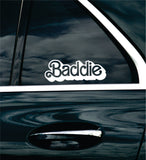 Baddie Car Decal Bumper Sticker Truck Mirror Window Windshield Girls Funny Meme Girly