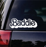 Baddie Car Decal Bumper Sticker Truck Mirror Window Windshield Girls Funny Meme Girly