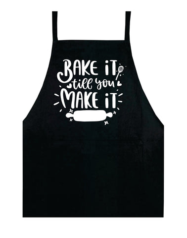 Bake It Till You Make It Apron Bbq Barbeque Cook Grill Chef Bake Food Funny Gift Men Girls Mom Dad Gift