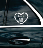 Bark For Me Barb Wire Heart Car Decal Bumper Sticker Truck Mirror Window Windshield Girls Emo Goth Blegh