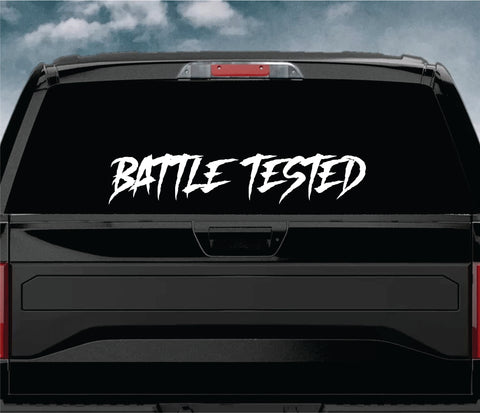 Battle Tested Car Decal Truck Window Windshield Banner JDM Sticker Vinyl