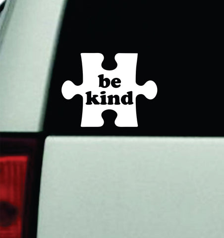 Be Kind Puzzle Piece Car Decal Truck Mirror Window Windshield Bumper Sticker Men Girls Autistic Autism