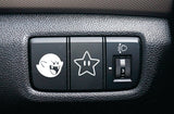 Blank Buttons Set Of 6 Car Decal Truck Window Windshield Mirror JDM Bumper Sticker Vinyl Quote Girls Men Trendy Video Game Gaming Racing Mushroom Star Ghost Turtle Shell Banana Peel