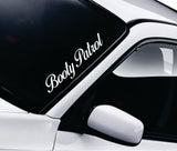 Booty Patrol Car Decal Truck Window Windshield JDM Sticker Vinyl Quote Drift Girls Funny Sadboyz Racing Men Broken Heart Club