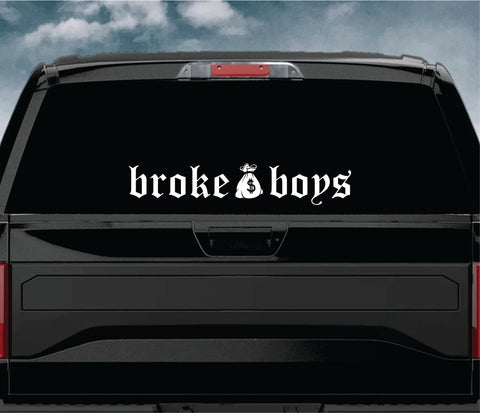 Broke Boys V3 Car Decal Truck Window Windshield Banner JDM Sticker Vinyl
