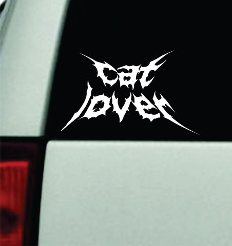 Cat Lover Car Decal Truck Mirror Window Windshield Bumper Sticker Goth Blegh Metal Emo Music
