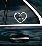 Cat Mom Barb Wire Heart Car Decal Bumper Sticker Truck Mirror Window Windshield Girls Emo Goth Blegh