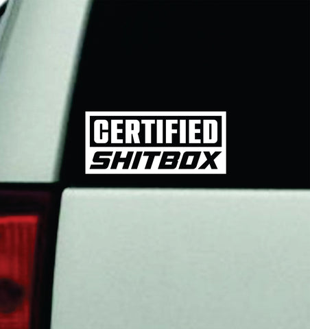 Certified Shtbox V4 Car Decal Truck Window Windshield JDM Bumper Sticker Vinyl Quote Men Girls Funny Trendy Meme Racing Club Sadboyz