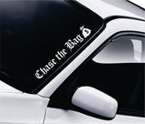 Chase The Bag Car Decal Truck Window Windshield Mirror Banner JDM Sticker Vinyl Men Blue Collar